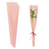 100pcs Single Rose Sleeve Flower Wrapping Paper Single Flower Packaging Bags Waterproof Single Flower Wrapping Bags Gold Edge Flower Bouquet Sleeve for Mother's Day Wedding Bouquet Valentine's Gifts view 2