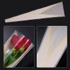 100pcs Single Rose Sleeve Flower Wrapping Paper Single Flower Packaging Bags Waterproof Single Flower Wrapping Bags Gold Edge Flower Bouquet Sleeve for Mother's Day Wedding Bouquet Valentine's Gifts view 3
