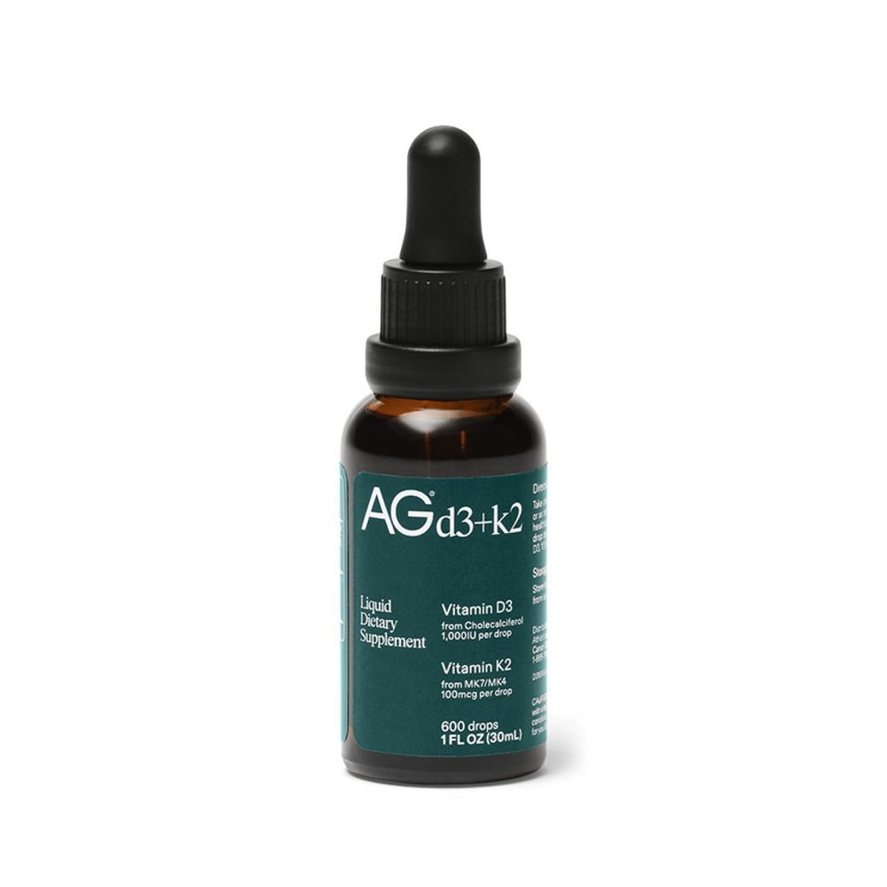 AG1 Vitamin D3 K2 Drops, 1000IU of Vitamin D3 and 100mcg of K2 per Serving, Supports Bone Density and Calcium Absorption (Athletic Greens)