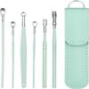 6 Pcs Ear Wax Removal Kit,Ear Cleaner Tools: Mini Portable Ear Scope with Stainless Steel 360 Spiral Ear Massage Cleaning Tool for Adults Kids - Ear Wax Remover with Storage Box view 1