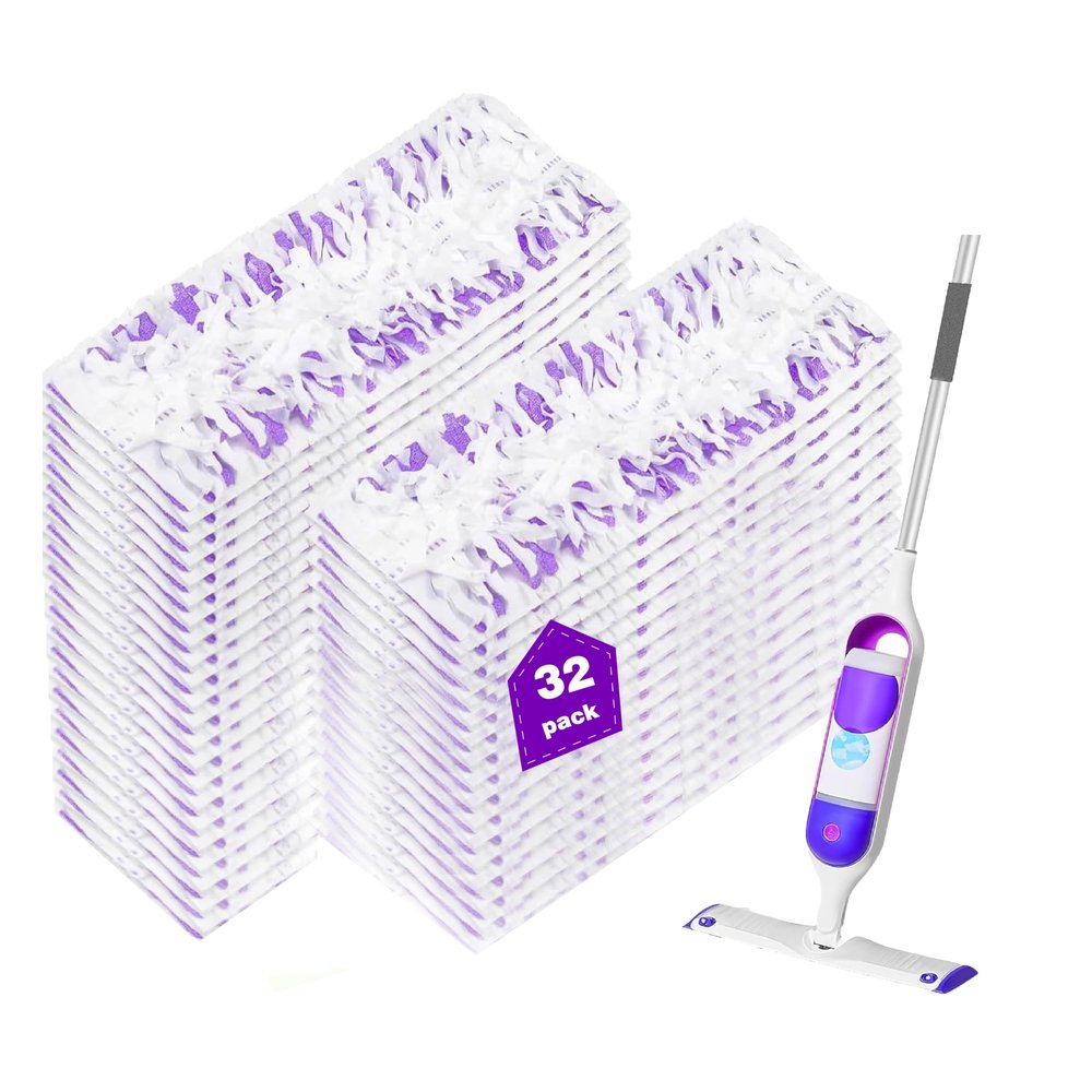 32 Count Disposable Power mop Refills for Swiffer Power Mop Multi-Surface and PowerMop Wood , Unscented Powermop Clean Replacement Mopping Pad