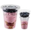 50 Sets 12 oz Clear Plastic Parfait Cups with INSERT & FLAT Lids(NO HOLE) - Disposable Dessert Cups with Lids for Kids, Dips Snacks and Veggies, Fruit Yogurt Smoothie Iced Cold Drinks, No Leaking view 1