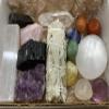 15pcs Premium Crystals Healing Kit in Box with 7 Chakra Stones Sage Quartz Amethyst Tourmaline Selenite Rose Quartz Palm Stone, Gift Set! view 1
