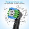 16pcs Precision Toothbrush Heads Compatible with Oral B Electric Toothbrushes, Black view 3