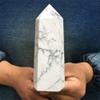 KatLin Natural Gas Field Howlett White Stone Rod Healing Stone Energy White Stone British Home Decoration Reiki Tower Gifts Ornaments (Size : 400-450g) view 1