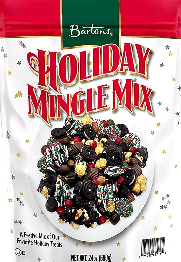 Barton's Holiday Mingle Snack Mix, 24 oz Bundle Single Bag