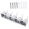 DOITOOL Useful Mop Holder Slots and Hooks Cleaning Tools Organizer for Bathroom and Home Grey Pp Plastic Rack for Efficient Storage and Space-Saving view 1