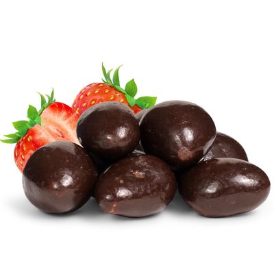 Dark Chocolate Covered Dried Strawberries by It's Delish, 2 Lbs Bulk Bag | Gourmet Dark Chocolate Covered Strawberry Fruit Snacks Bulk Chocolate Candy | Vegan, Kosher