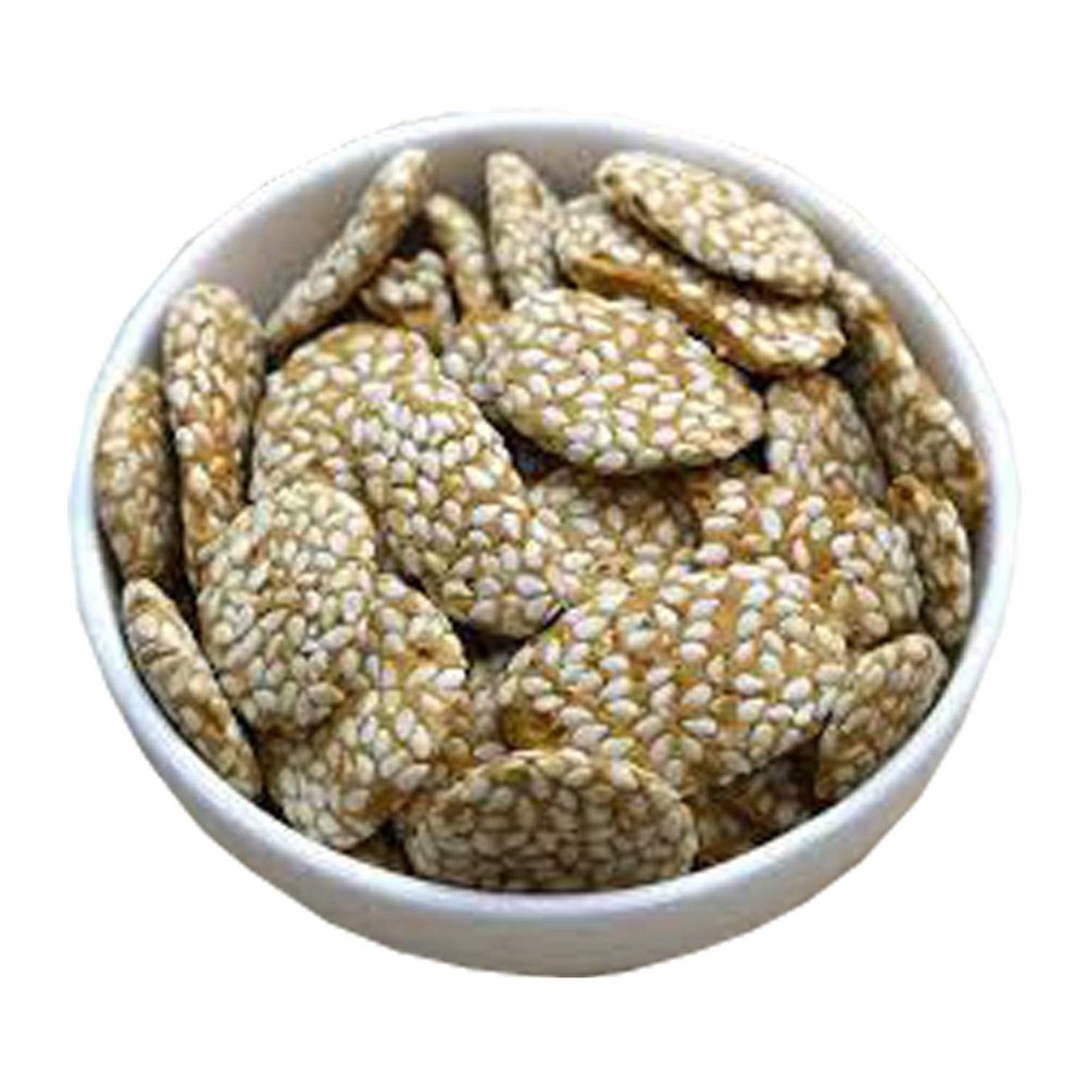 Organic Rewari/Revari/Rewadi, Sweet Crunchy Gur ki rewadi 1 kg) Lohri Makar Sakranti Special Gur and Til Rewari Family Pack for Lohri and Makarsankaranti 1 kg.