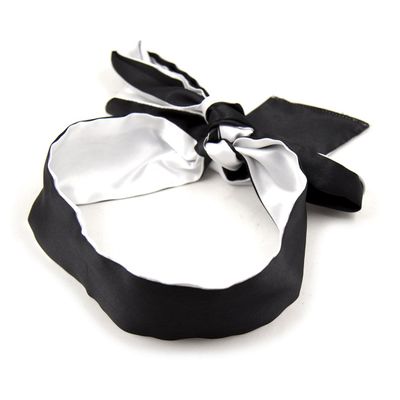 Black Adult Blindfold Satin Eye Mask Adjustable Blindfold Soft Satin Sex Eye Covers Mask 59 Inch Bdsm Mask
