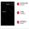 100-Pack 55-60 Gallon Heavy Duty Trash Can Bags - 2 Mil Thickness, Ultra Durable, Leak Proof, Black - Ideal for Kitchen, Commercial, Building, Sanitation, Hotel, Property - Made in the USA view 2
