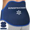 KingPavonini Extra Large Ice Pack for Back Pain Relief with Extension Strap, 2 Pack Reusable Lower Back Gel Ice Pack Wrap for Lumbar Surgery, Sciatica, Herniated Disc, Coccyx Pain, Cold/Hot Therapy view 1