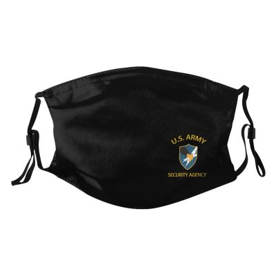 Rqwaaed Us Security Agency Veteran Face Mask Washable Reusable Adults Breathable With 2 Filters