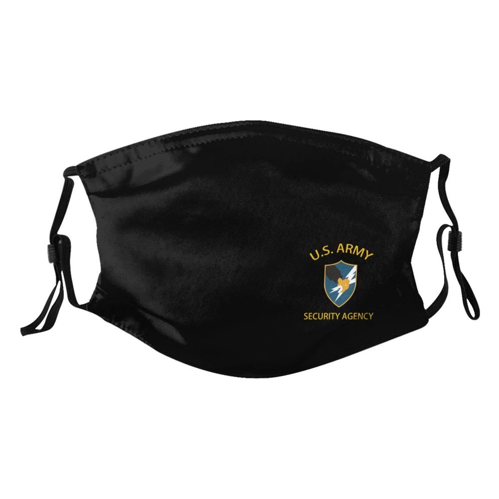 Rqwaaed Us Security Agency Veteran Face Mask Washable Reusable Adults Breathable With 2 Filters