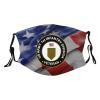 Rqwaaed US First Infantry Division Veteran Face Mask Washable Reusable Adults Breathable With 2 Filters view 1