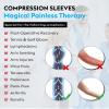 KEKING Lymphedema Compression Arm Sleeve with Gauntlet for Women Men, 20-30 mmHg Medical Graduated Compression Arm Brace, Full Arm Support Brace for Pain Relief, Arthritis, Swelling, Single Beige XL view 3