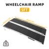 ThunderBay Portable 5FT Wheelchair Ramp Non-Slip Aluminum Folding Handicap Ramp, Door Threshold Wheelchair Ramps for Home, Wheel Chair Ramp for Home Steps, Doorways, Curbs, Stairs view 2