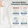 EVOPLECI Anti Embolism Compression Stockings for Women and Men Thigh High Unisex Ted Hose Socks 15-20 mmhg Moderate Level With Inspect Toe Hole (XXXL, White) view 4