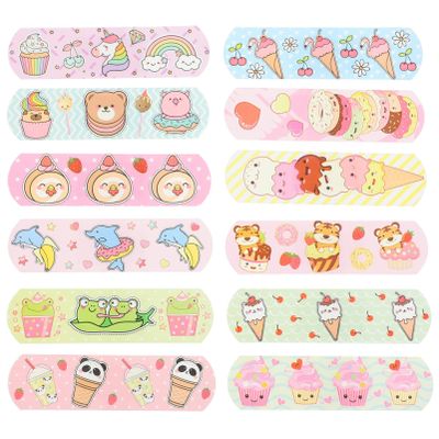 120pcs Waterproof Boys and -aid Stickers Breathable Patches Cartoon Designs Healing Band for Children