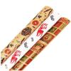 Easy-to-Use Premium Vintage Christmas Wrapping Paper  Retro Brown Kraft, 3 Rolls Featuring Festive Reindeer, Holiday Emblems & Vintage Stamps  Perfect for Gifts & Holiday Cheer - Made in USA view 1