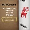 Easy-to-Use Premium Vintage Christmas Wrapping Paper  Retro Brown Kraft, 3 Rolls Featuring Festive Reindeer, Holiday Emblems & Vintage Stamps  Perfect for Gifts & Holiday Cheer - Made in USA view 4