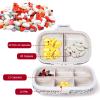 1Pack Travel Pill Organizer, 8 Compartments Portable Pill Case, Small Pill Box for Pocket Purse Portable Medicine Vitamin Container (Sparkling Silver) view 2
