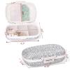 1Pack Travel Pill Organizer, 8 Compartments Portable Pill Case, Small Pill Box for Pocket Purse Portable Medicine Vitamin Container (Sparkling Silver) view 3