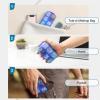 14 GRIDS Travel Pill Organizer Box with Labels - Travel Medicine Case Kit - Pocket Daily Pharmacy Container - Travel Medication Holder Dispenser for Fish Oil Vitamin Supplement Storage - Clear Blue view 4