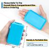 14 GRIDS Travel Pill Organizer Box with Labels - Travel Medicine Case Kit - Pocket Daily Pharmacy Container - Travel Medication Holder Dispenser for Fish Oil Vitamin Supplement Storage - Blue view 3