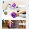 14 GRIDS Travel Pill Organizer Box with Labels - Travel Medicine Case Kit - Pocket Daily Pharmacy Container - Travel Medication Holder Dispenser for Fish Oil Vitamin Supplement Storage - Clear Purple view 4