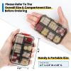14 GRIDS Travel Pill Organizer Box with Labels - Travel Medicine Case Kit - Pocket Daily Pharmacy Container - Travel Medication Holder Dispenser for Fish Oil Vitamin Supplement Storage - Clear Gray view 3