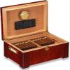 TiLeze Cigar 2 Layers Cigar Humidifier Cedar Storage Box with Humidifier and Hygrometer Cigar Container for 80-100 Cigars view 1