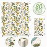 80Pcs Blue Bird Guest Napkins Retro Bird Lemon Tree Disposable Paper Napkins Seasonal Decorative Dinner Hand Napkins for Home Kitchen Bathroom Party Supplies view 2