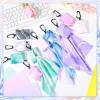 Copkim 10 Pcs Microfiber Cleaning Cloth with Open Pouch and Hanging Ring Cute Marble Design Microfiber Cloth Soft Glasses Cleaner Cloth for Eyeglasses Camera Lens Cell Phone Screens Glasses, 6'' x 7'' view 4