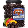 Dark Chocolate Covered Dried Mango by It's Delish, 3.75 LBS Jumbo Container | Gourmet Chocolate Covered Mango Bits Fruit Snacks Bulk Chocolate Candy Treats | Vegan, Non-Dairy, Kosher view 1