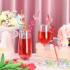 40 Pcs Valentine's Day Heart Glitter Straws Heart Shaped Sparkly Plastic Reusable Drinking Straws Cute Straw Crazy Loop Goodie Gifts for Exchange Prizes Valentines Galentines Wedding Party Supplies view 4