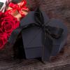 Heart Shape Gift Box with Lid and Ribbon Bow Solid Color Double Door Packaging Box for Christmas, Birthdays, Mother's Day, Bridal Showers, Weddings, Baby Showers, Valentines Day & Graduations (Black) view 3
