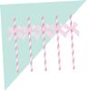 jojofuny 2sets Party Supplies Birthday Cake Ornaments Bowknot Paper Straws 30pcs*2 view 2