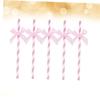 jojofuny 2sets Party Supplies Birthday Cake Ornaments Bowknot Paper Straws 30pcs*2 view 4