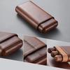 AtEEco Cigar Leather Case Portable Cedar Wood Cigar Humidors Travel Cigar Box view 3