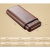 AtEEco Cigar Leather Case Portable Cedar Wood Cigar Humidors Travel Cigar Box view 4