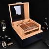 AtEEco Cigar Storage Box Cigar Display Cabinet Cigar Box Cedar Wood Large Capacity Cigar Storage Box Three-Layer Cigar Humidor Box view 3