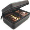 AtEEco Cigar Humidors Leather Cigar Box Lined Cedar Wood Portable Travel Cigar Case (Color : Black) view 2