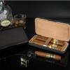AtEEco Cigar Humidor Case 5 Cigar Case Portable Cedar Wood Carbon Fiber Travel Humidor view 2