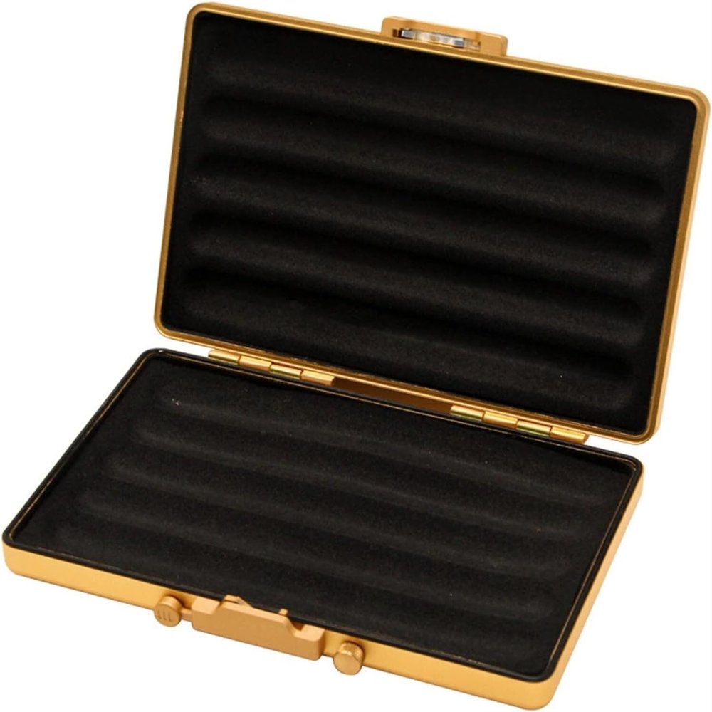 AtEEco Cigar Storage Box Cigar Case Light and Thin Cigar Humidor Box Portable Travel Cigar Sealed Storage Box Holds up to 5 Cigars
