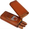 AtEEco Cigar Humidor Cigar Leather Case with Stainless Steel Cigar Cutter Capacity 3 Cigars (Color : Black) view 3