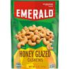 Emerald Nuts, Honey Glazed Cashews, 5 Oz, Resealable Bag (Pack of 3) view 1