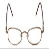 Calabria Flex Plus KIDS 93 Rectangular Blue Light Blocking Reading Glasses +1.75 Satin Brown Girls view 2