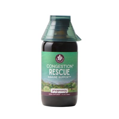 WishGarden Herbs Congestion Rescue Immune Support for Pregnancy - Soothes Sore Throats, Upper Respiratory Tract and Sinuses, Supports a Healthy Fever Response, Safe for Pregnancy & Postpartum, 4oz