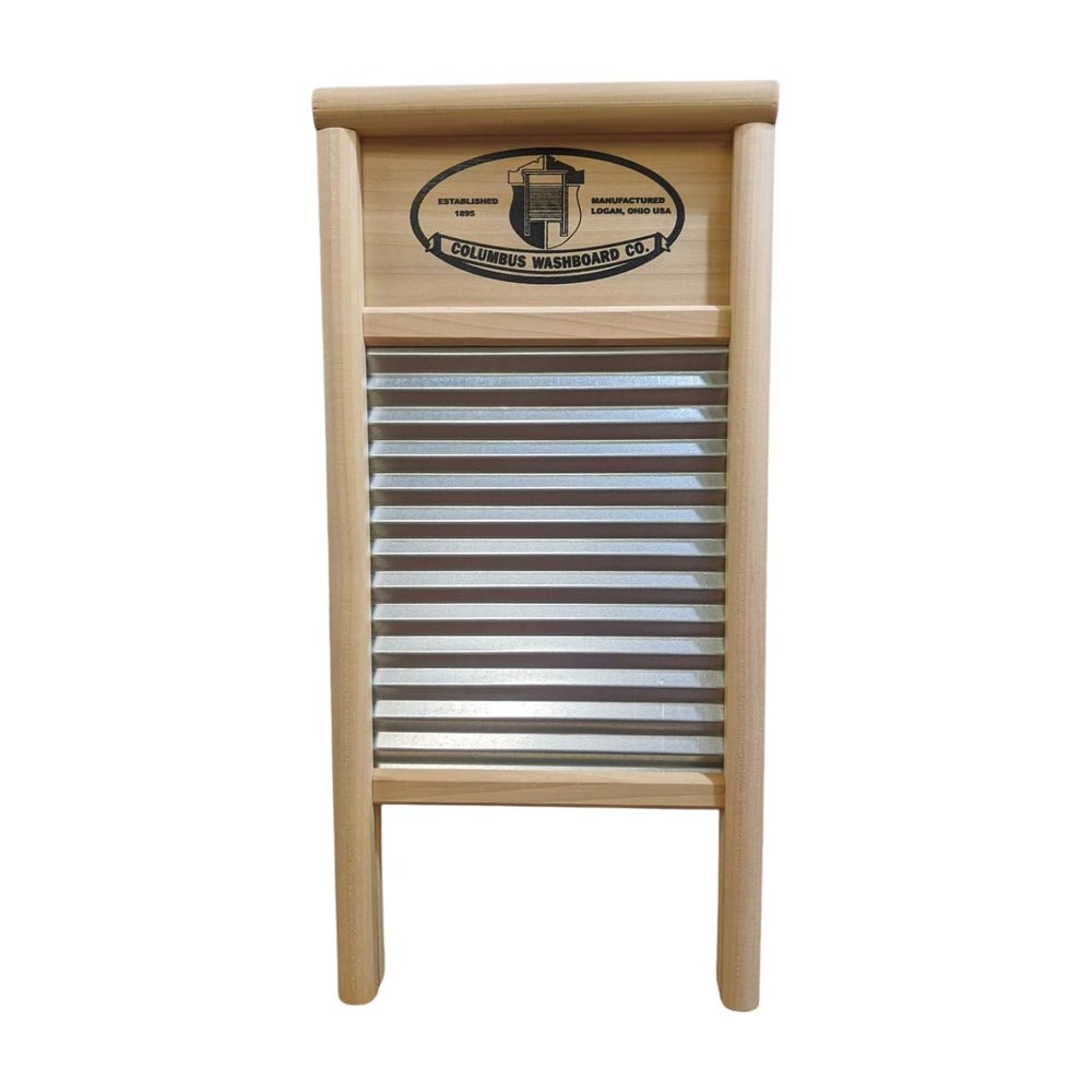 Official Columbus Washboard Co., Galvanized Metal Washboard (Pail Size 8" x 18")